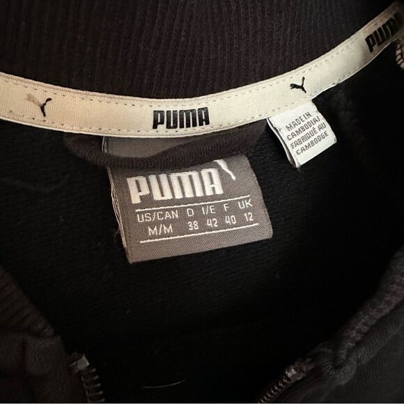 Puma Full Zip Up In Black And White Vintage Y2K - Picture 3 of 6